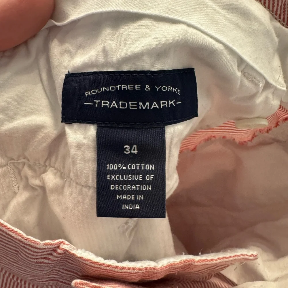 Roundtree and Yorke Trademark striped Men’s Short size 34